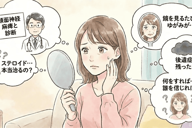 顔面神経麻痺の不安イメージ